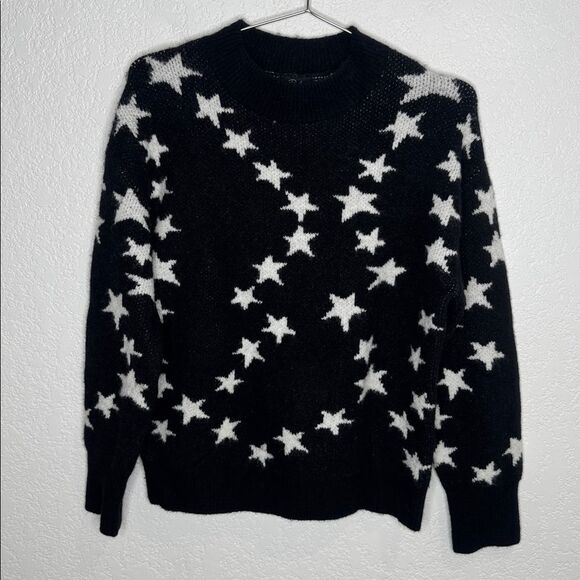 NWT Rails Kana Sweater Black Stars Cashmere/Wool Blend XXS - Picture 2 of 13